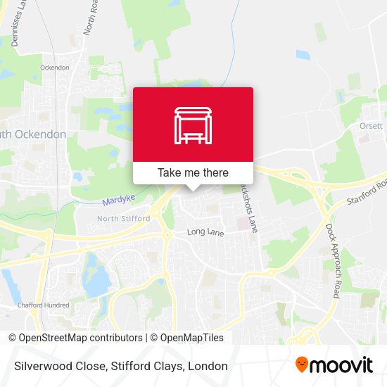 Silverwood Close, Stifford Clays map