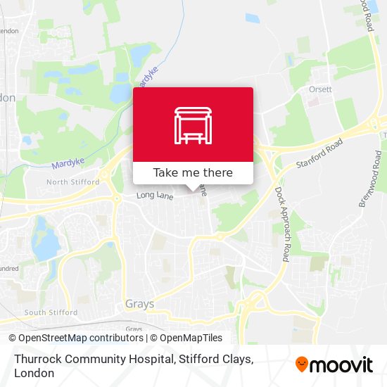 Thurrock Community Hospital, Stifford Clays map