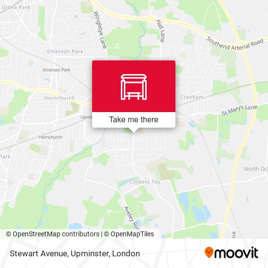 Stewart Avenue, Upminster map