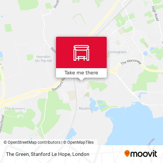 The Green, Stanford Le Hope map