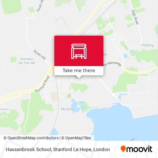 Hassenbrook School, Stanford Le Hope map