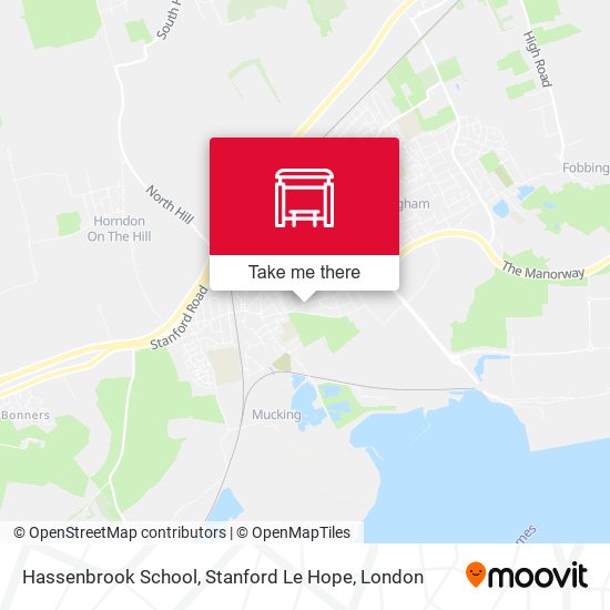 Hassenbrook School, Stanford Le Hope map