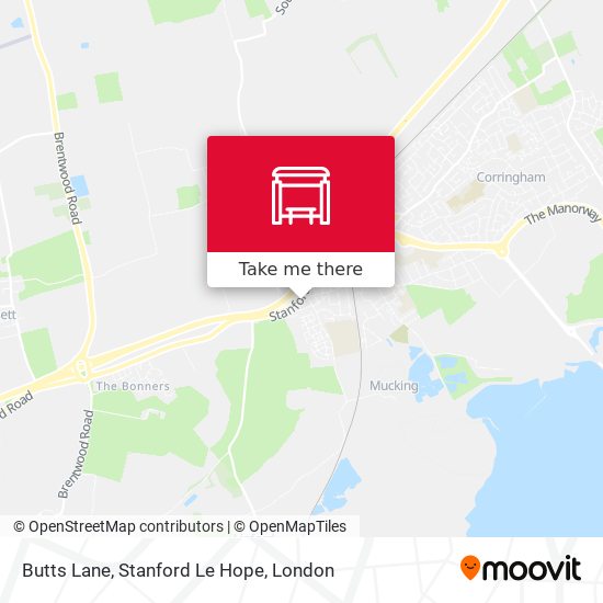 Butts Lane, Stanford Le Hope map