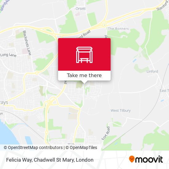 Felicia Way, Chadwell St Mary map