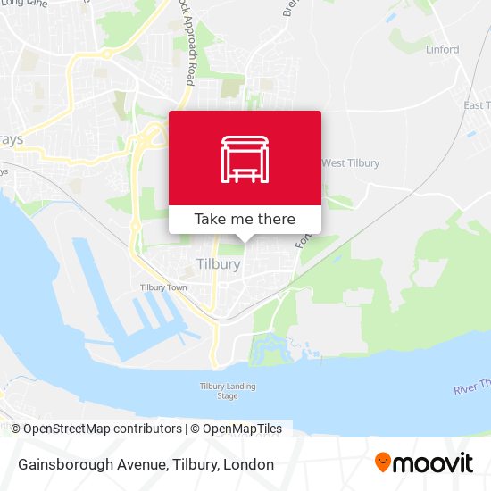 Gainsborough Avenue, Tilbury map
