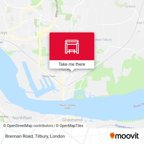 Brennan Road, Tilbury map