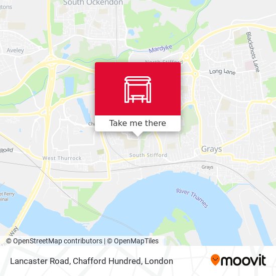 Lancaster Road, Chafford Hundred map
