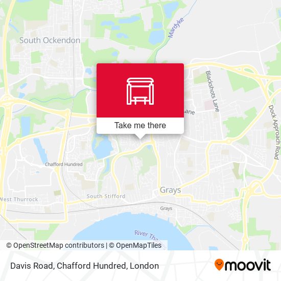 Davis Road, Chafford Hundred map