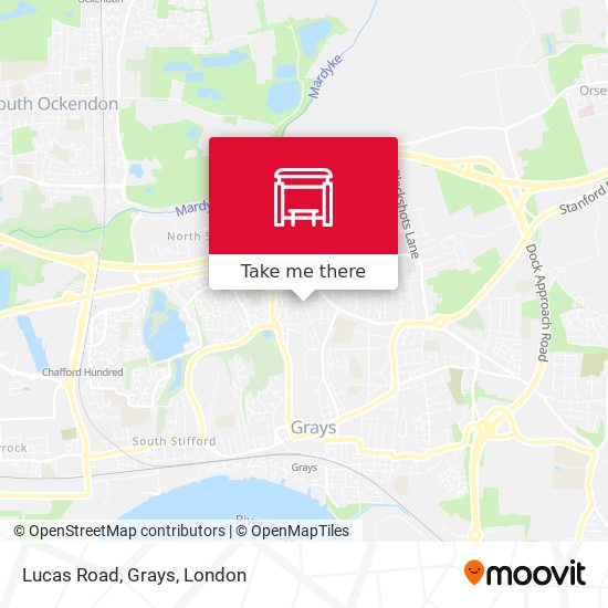 Lucas Road, Grays map
