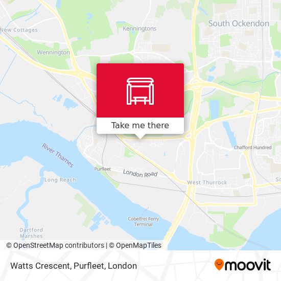 Watts Crescent, Purfleet map