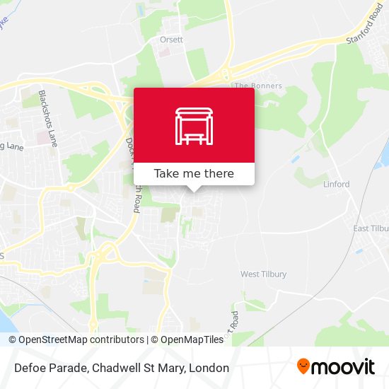 Defoe Parade, Chadwell St Mary map