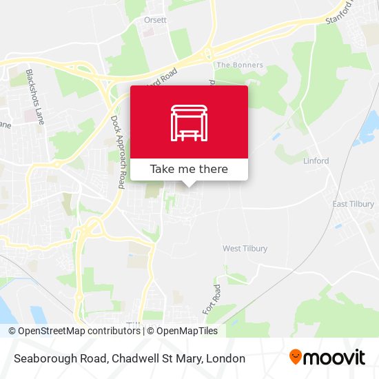 Seaborough Road, Chadwell St Mary map