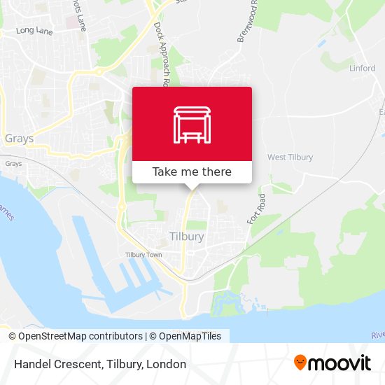 Handel Crescent, Tilbury map