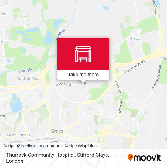 Thurrock Community Hospital, Stifford Clays map