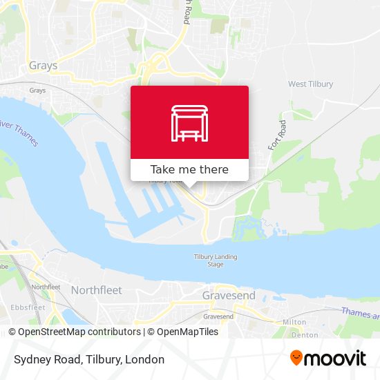 Sydney Road, Tilbury map