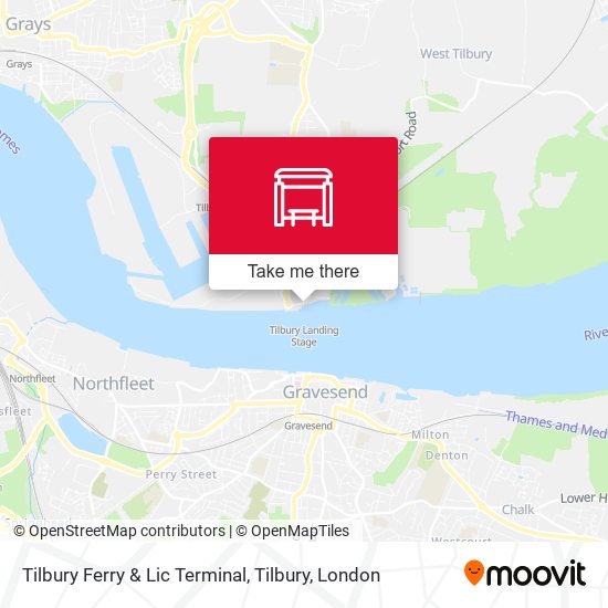 Tilbury Ferry & Lic Terminal, Tilbury map