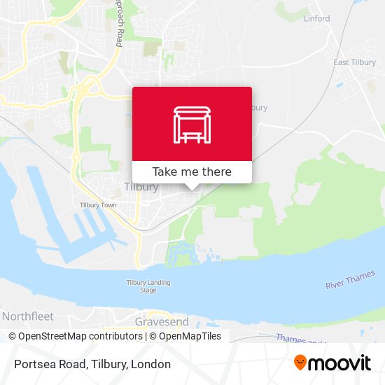 Portsea Road, Tilbury map