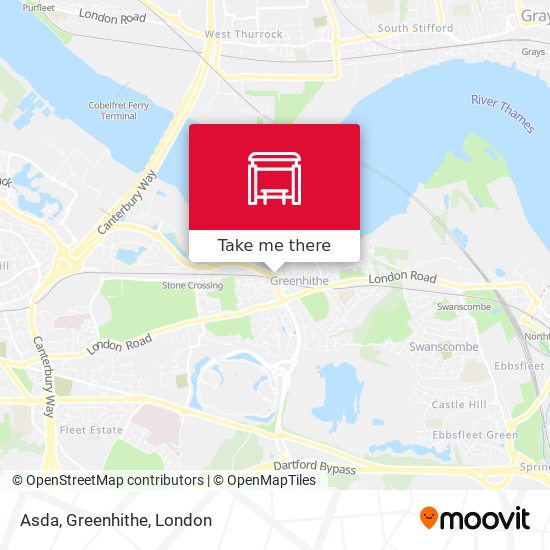 Asda, Greenhithe map
