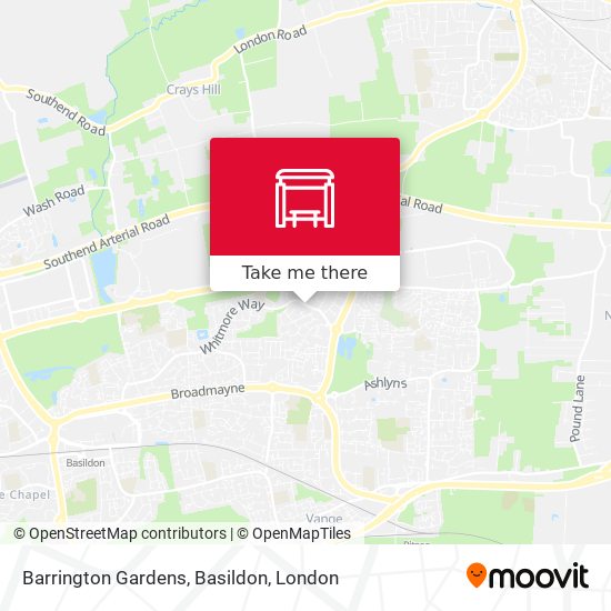 Barrington Gardens, Basildon map