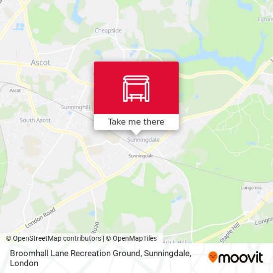 Broomhall Lane Recreation Ground, Sunningdale map