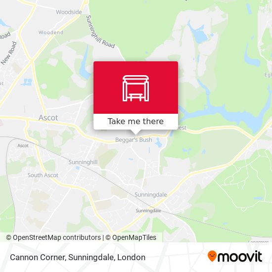 Cannon Corner, Sunningdale map