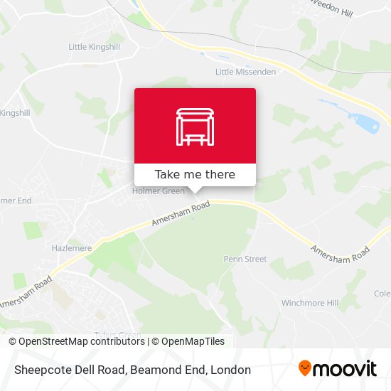 Sheepcote Dell Road, Beamond End map