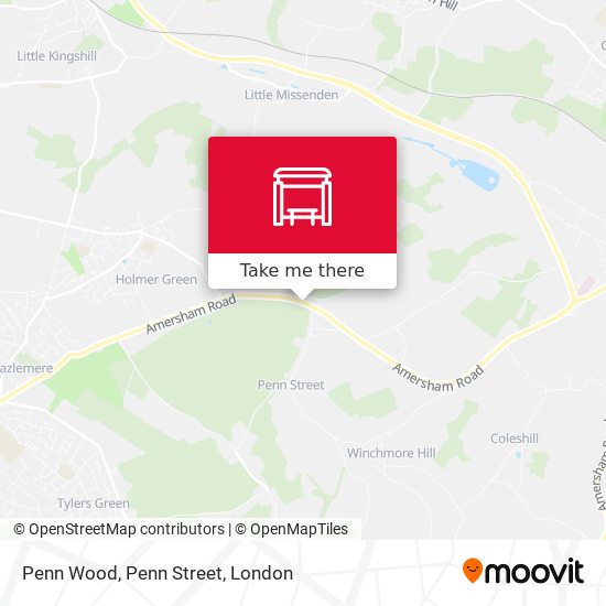 Penn Wood, Penn Street map