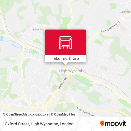 Oxford Street, High Wycombe map