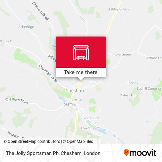 The Jolly Sportsman Ph, Chesham map