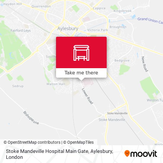 Stoke Mandeville Hospital Main Gate, Aylesbury map