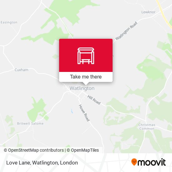 Love Lane, Watlington map