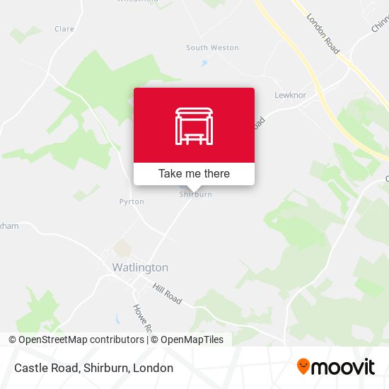 Castle Road, Shirburn map