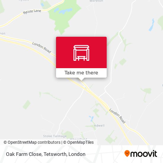 Oak Farm Close, Tetsworth map