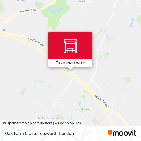 Oak Farm Close, Tetsworth map