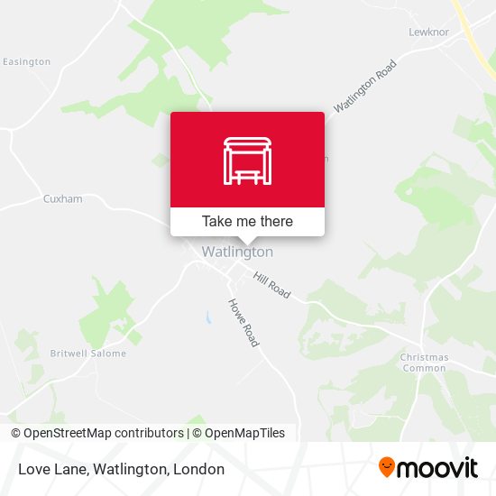 Love Lane, Watlington map