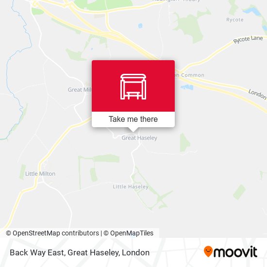 Back Way East, Great Haseley map
