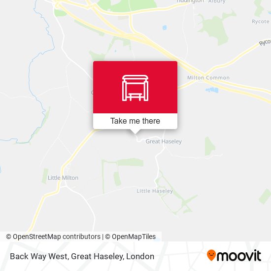 Back Way West, Great Haseley map