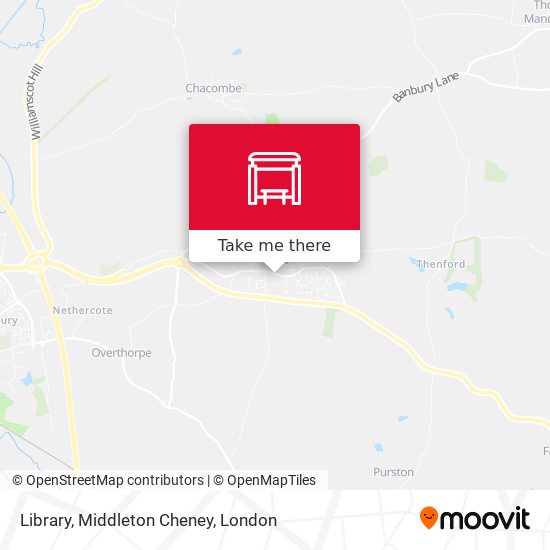 Library, Middleton Cheney map