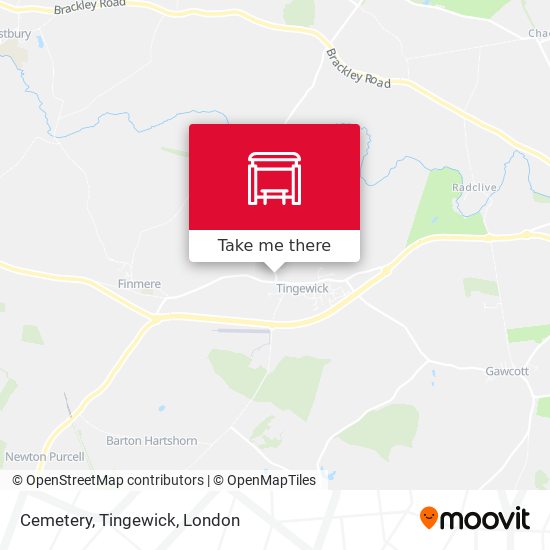 Cemetery, Tingewick map