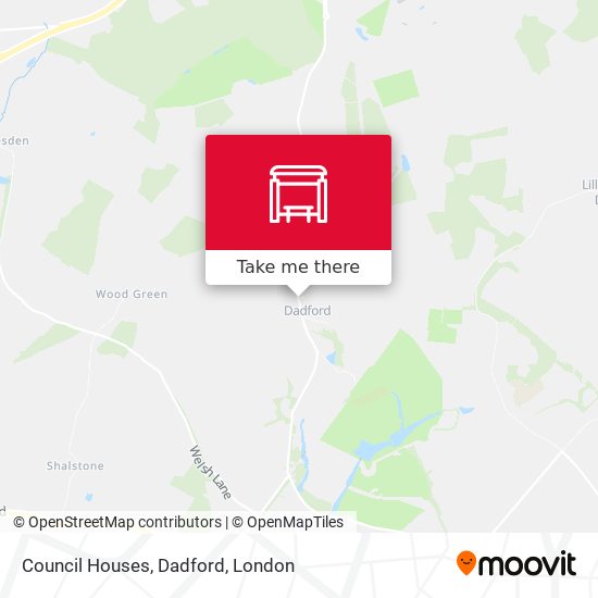 Council Houses, Dadford map
