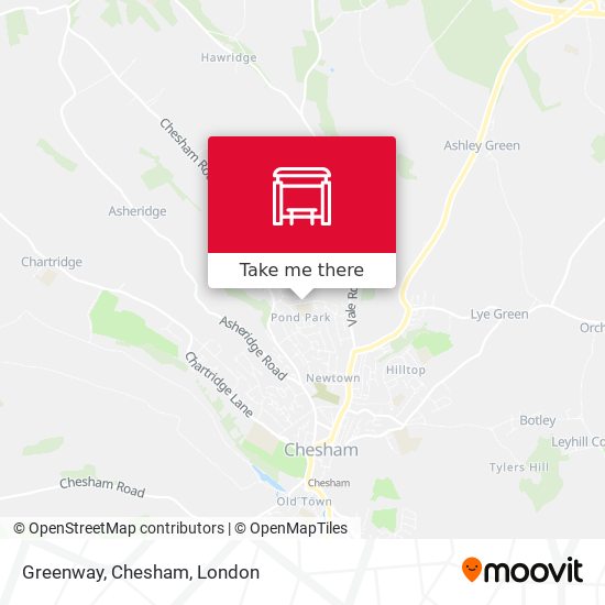 Greenway, Chesham map