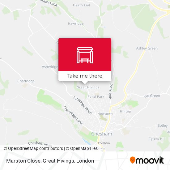 Marston Close, Great Hivings map