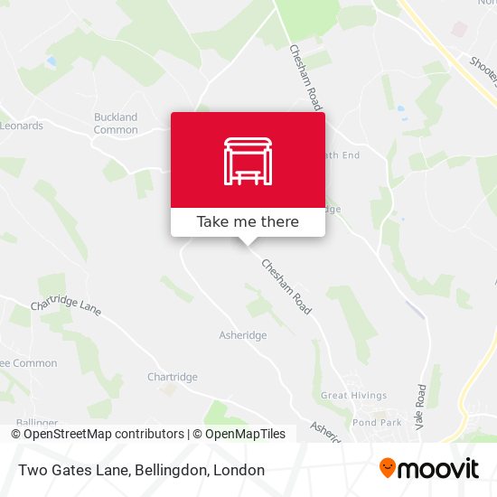 Two Gates Lane, Bellingdon map