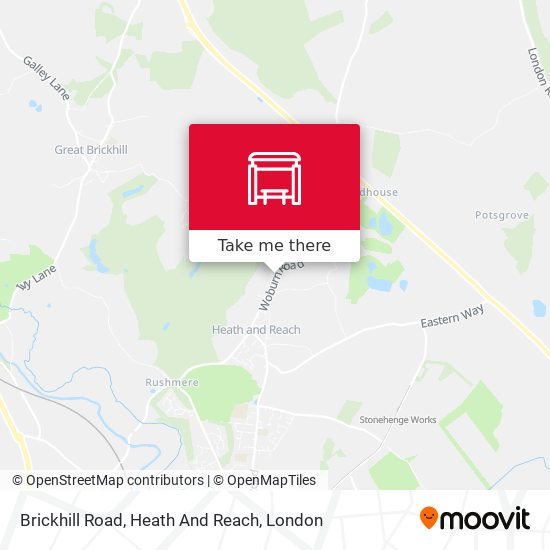Brickhill Road, Heath And Reach map