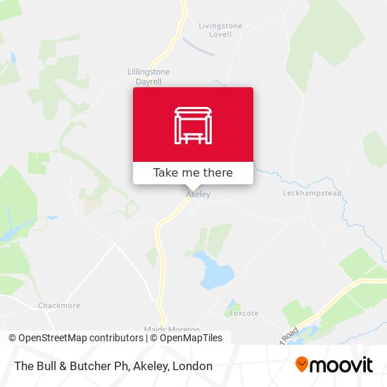 The Bull & Butcher Ph, Akeley map