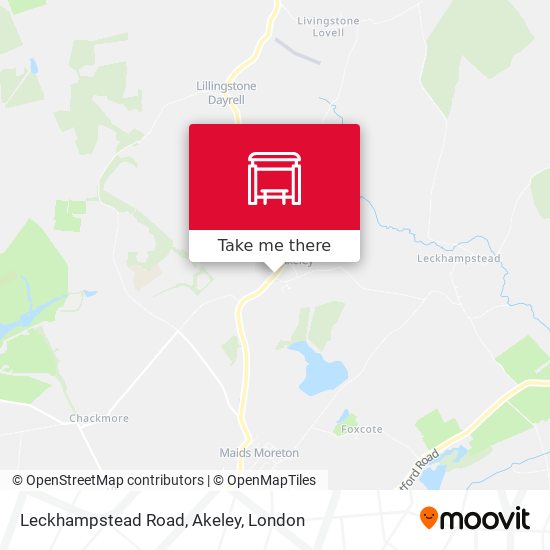 Leckhampstead Road, Akeley map