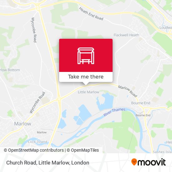 Church Road, Little Marlow map
