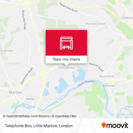 Telephone Box, Little Marlow map