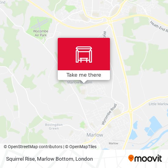 Squirrel Rise, Marlow Bottom map