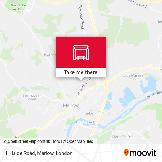 Hillside Road, Marlow map